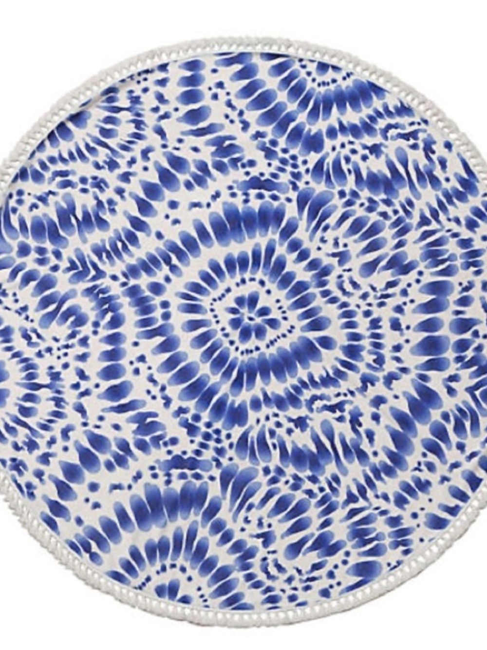 Enchante Home Indigo Round Turkish Beach Towel 60 inches